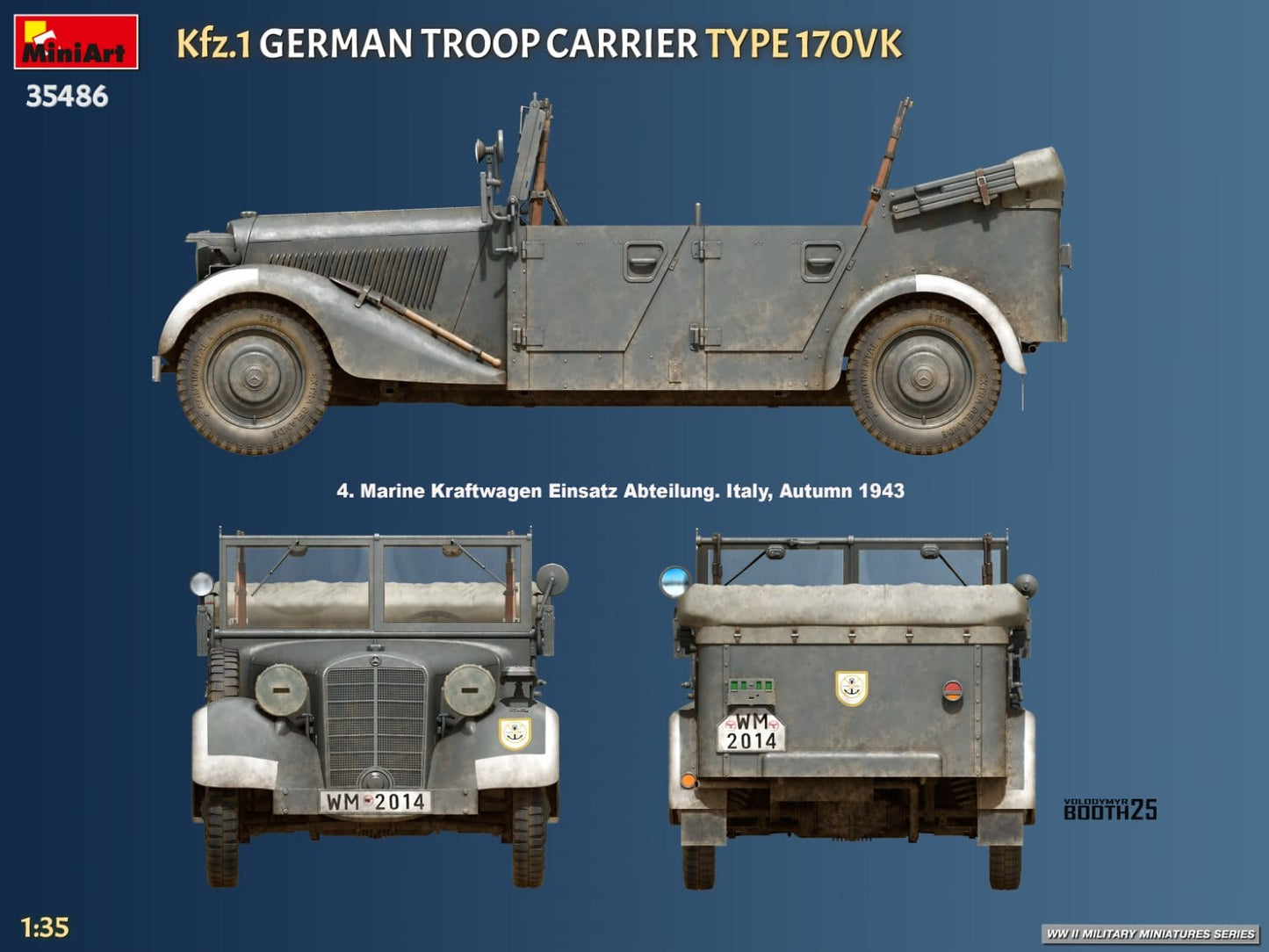301 - Miniart - 35486 - Mercedes-Benz 170 VK Kfz. 1 - paint schemes