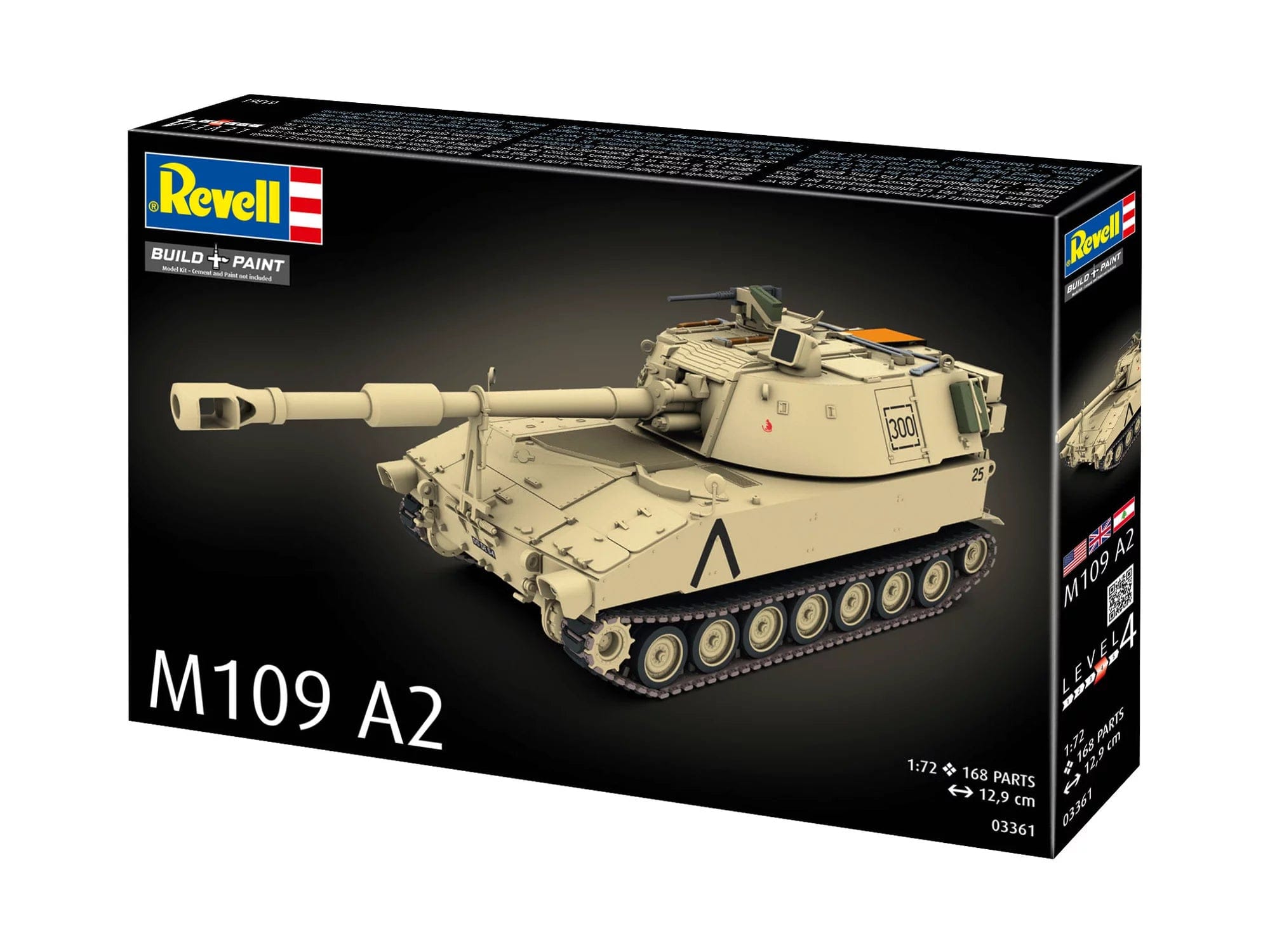 Revell - 03361 - M109A2 Paladin - box front right angle