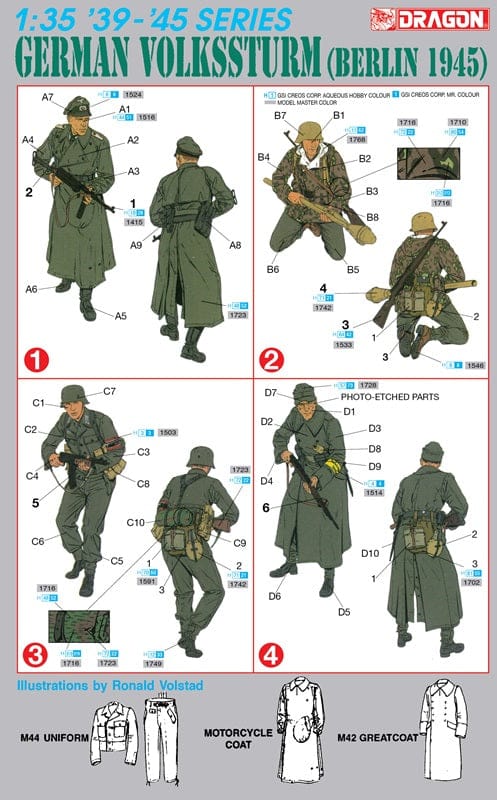 Dragon - 6020 - German Volkssturm (Berlin 1945) - paint schemes