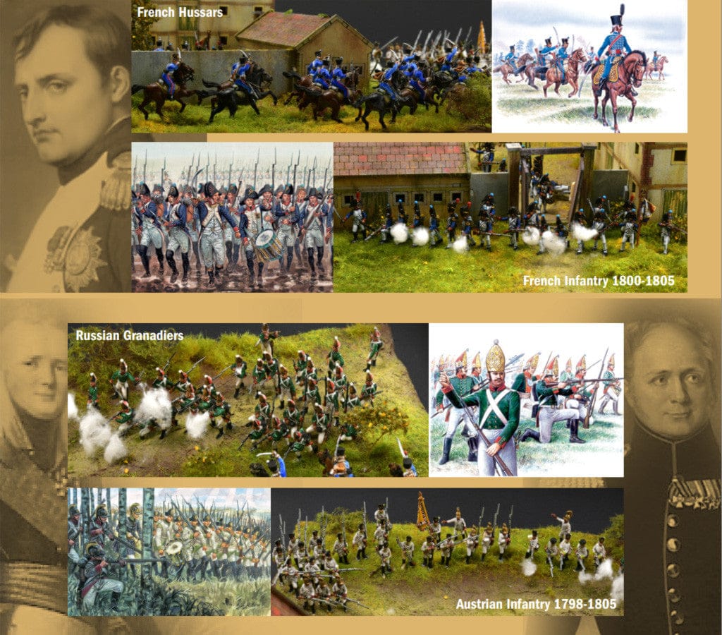 101 - Italeri - 6071 - Austerlitz 1805 - Fighting for Sokolnitz - box contents