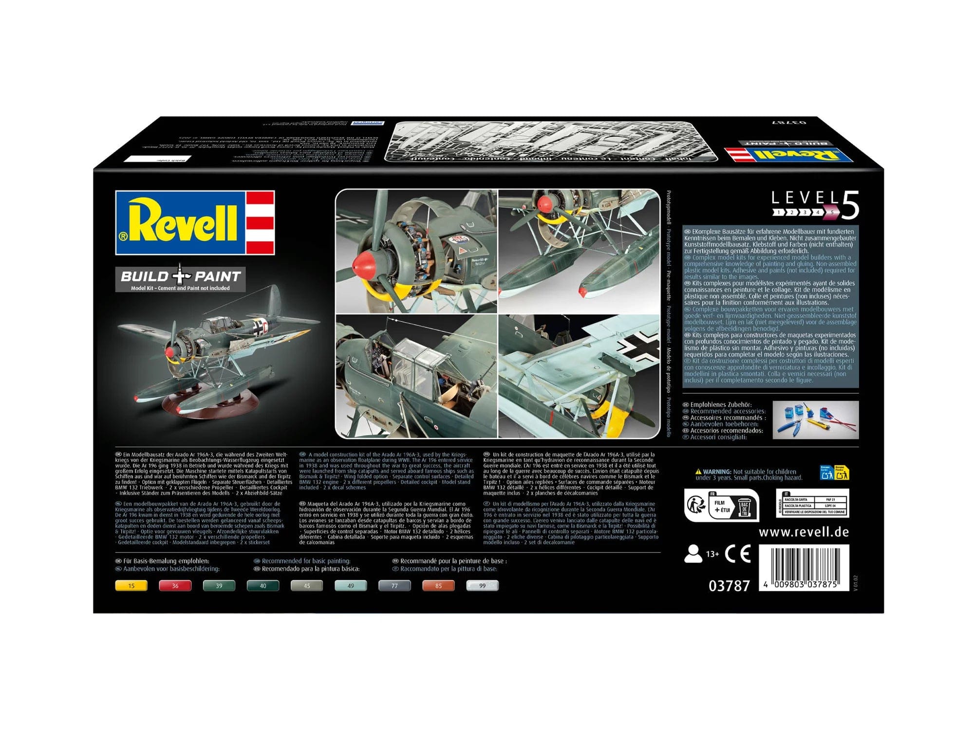 Revell - 03787 - Arado Ar 196 A-3 - box rear