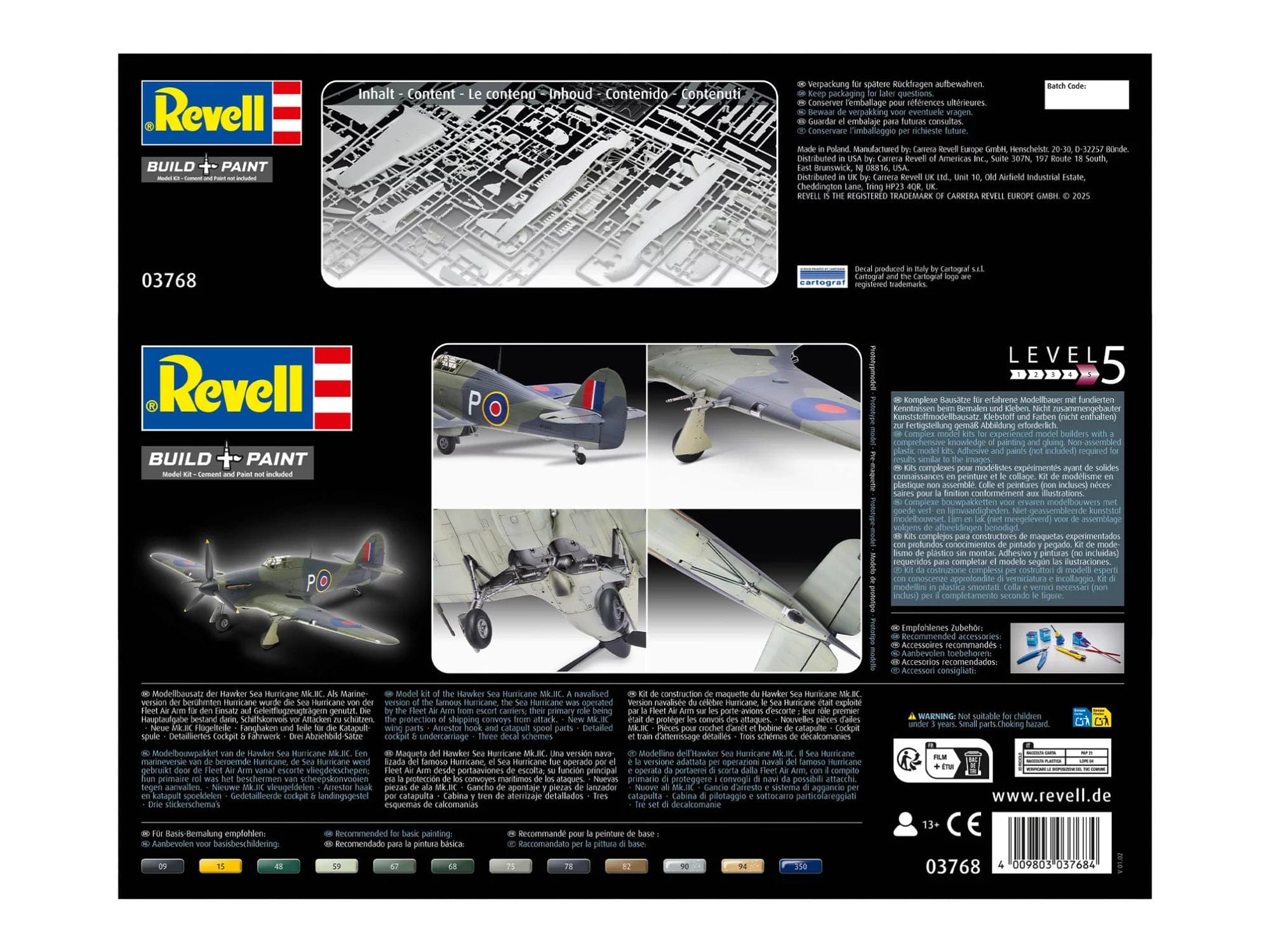 Revell - 03768 - Hawker Sea Hurricane Mk IIc - box rear