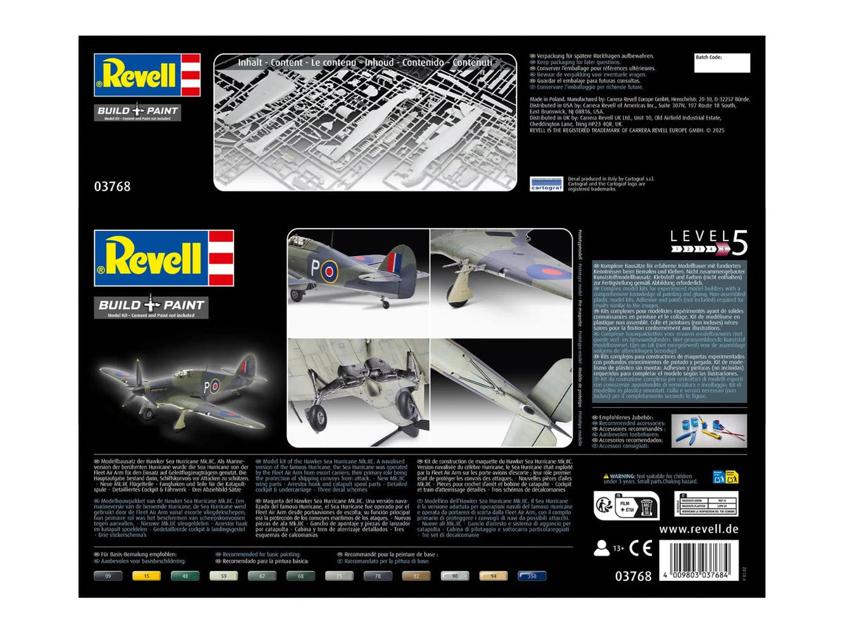 101 - Revell - 03768 - Hawker Sea Hurricane Mk IIc - box rear