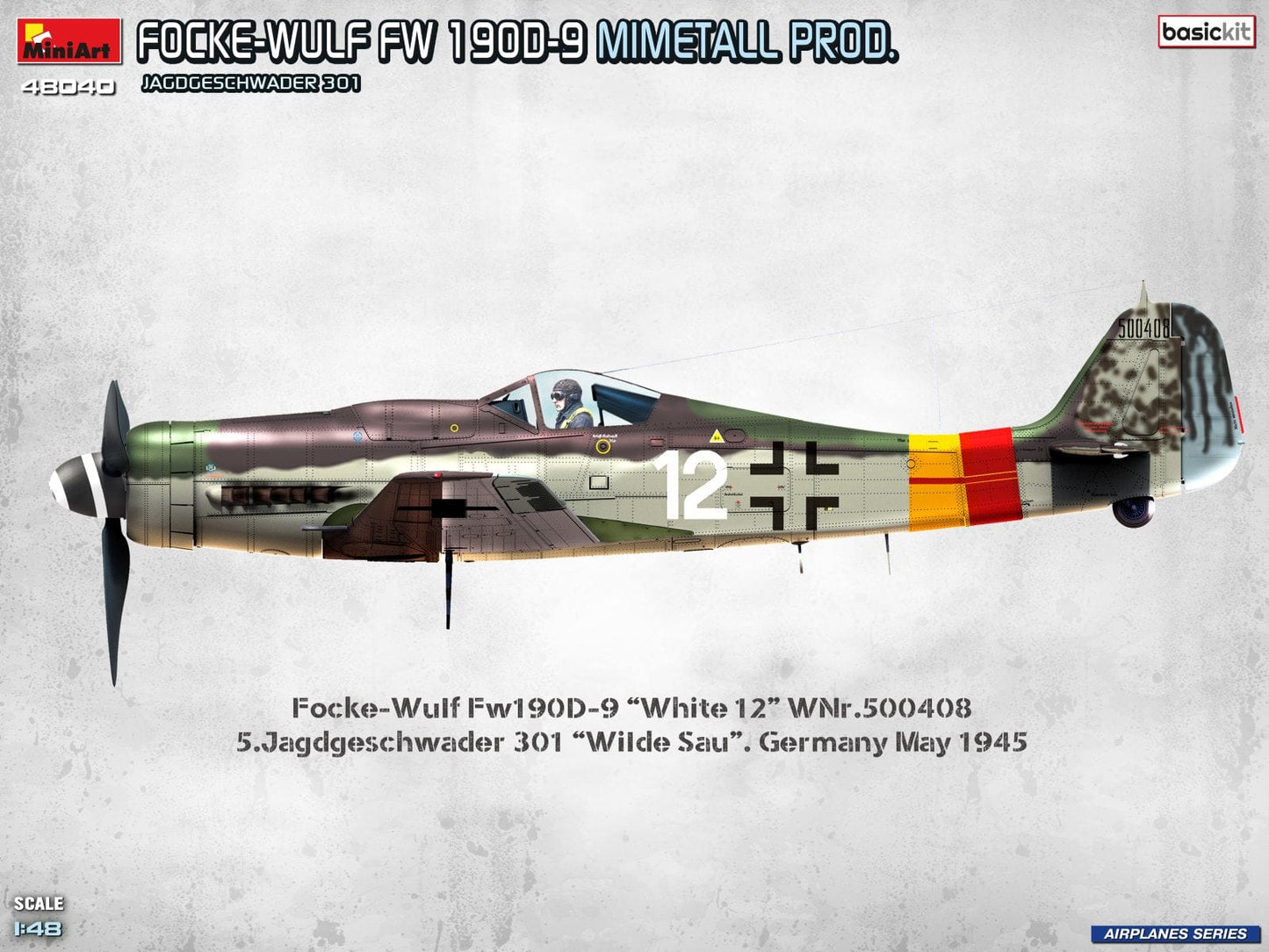 301 - Miniart - 48040 - Focke-Wulf Fw 190 D-9 Mimetall - paint schemes