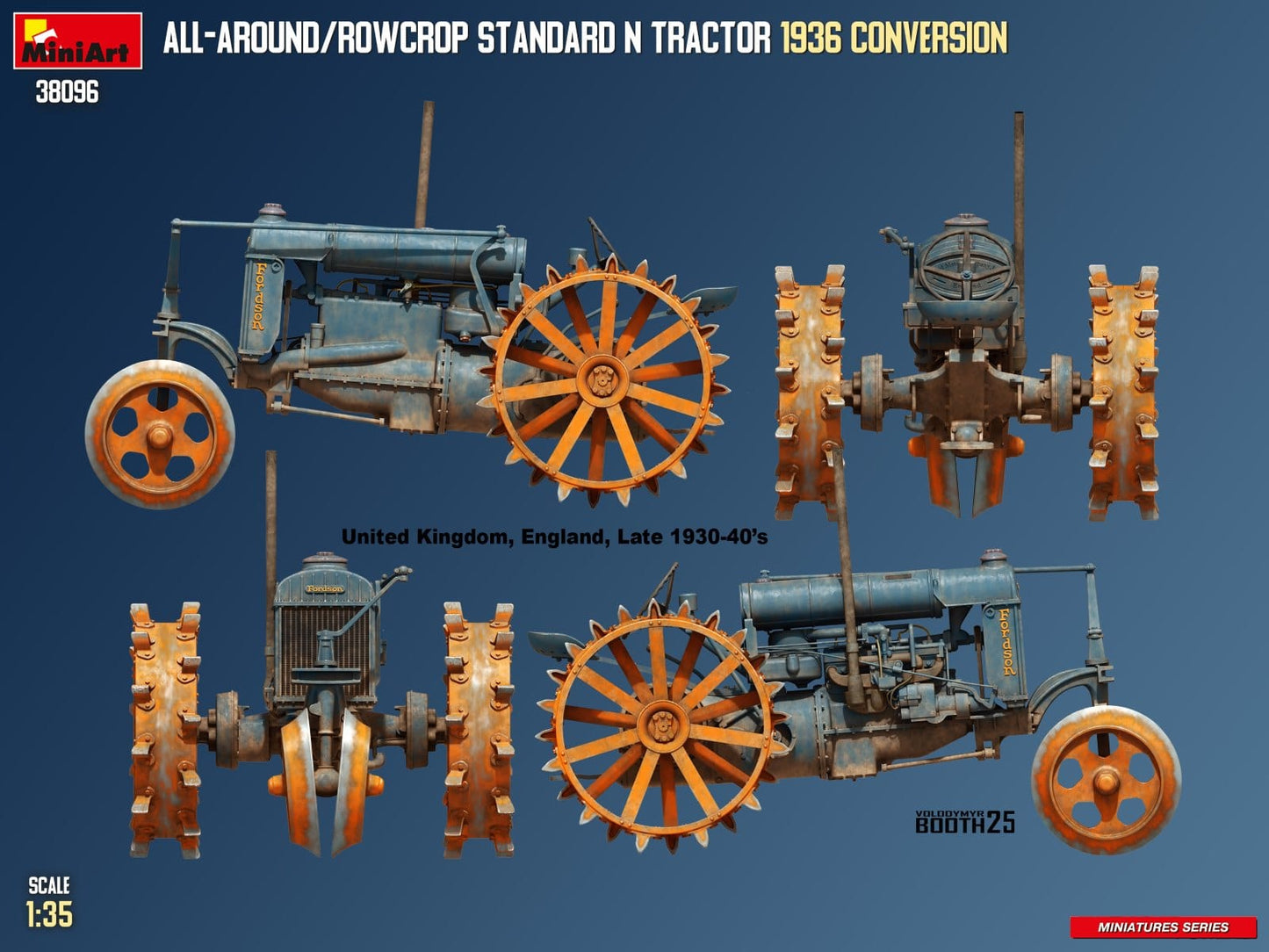 301 - Miniart - 38096 - Fordson Model N All-Around / Rowcrop (1936) - paint schemes