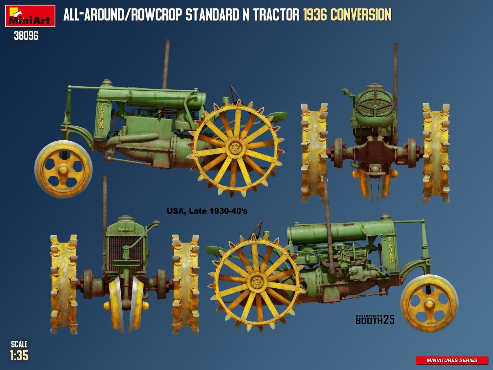 Miniart - 38096 - Fordson Model N All-Around / Rowcrop (1936) - paint schemes