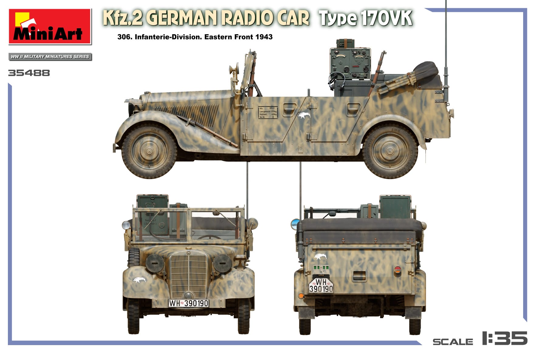 Miniart - 35488 - Mercedes-Benz 170 VK Kfz. 2 - paint schemes