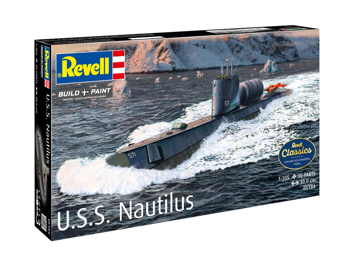 100 - Revell - 05184 - USS Nautilus (SSN-571) - box front right angle