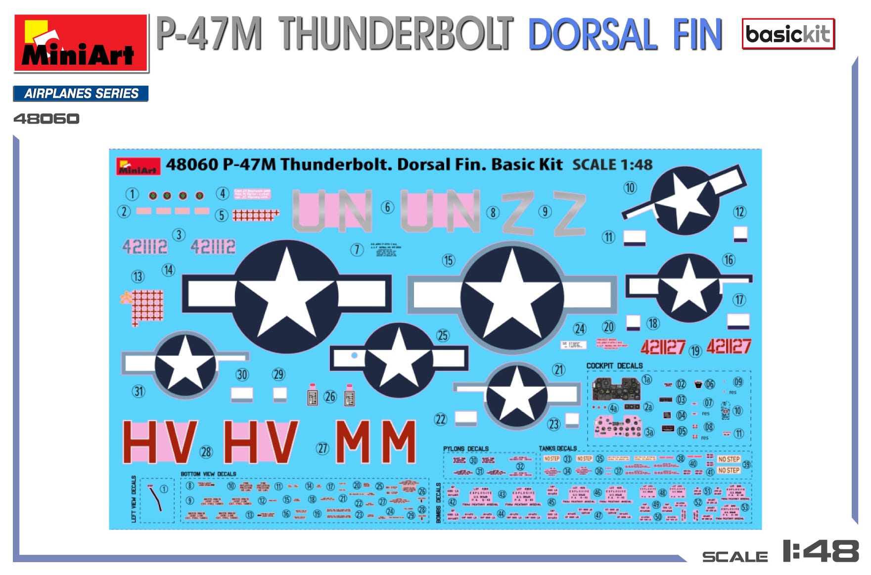 Miniart - 48060 - Republic P-47M Thunderbolt - decals