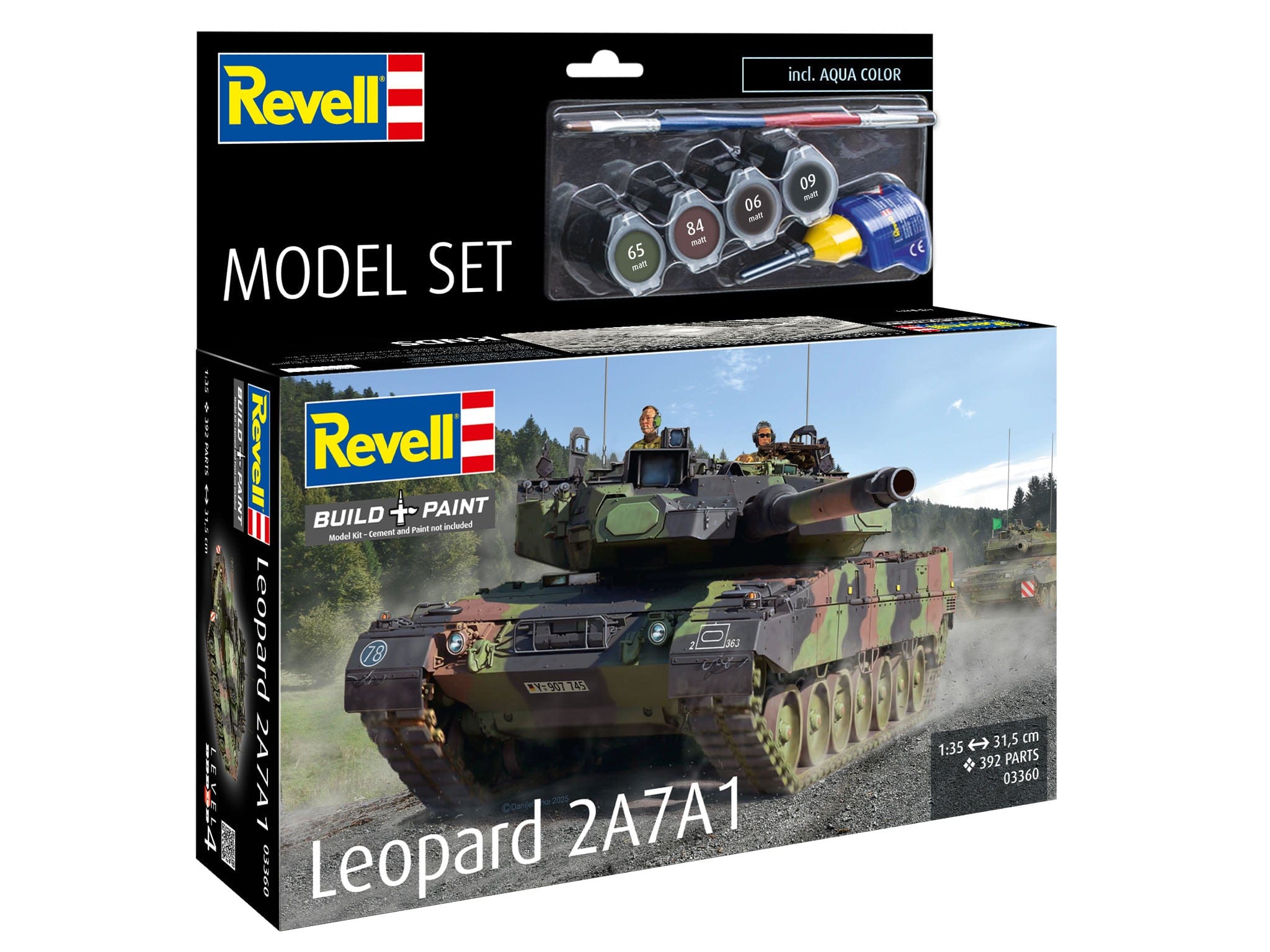 Revell - 63360 - Leopard 2A7A1 [model set] - box front right angle