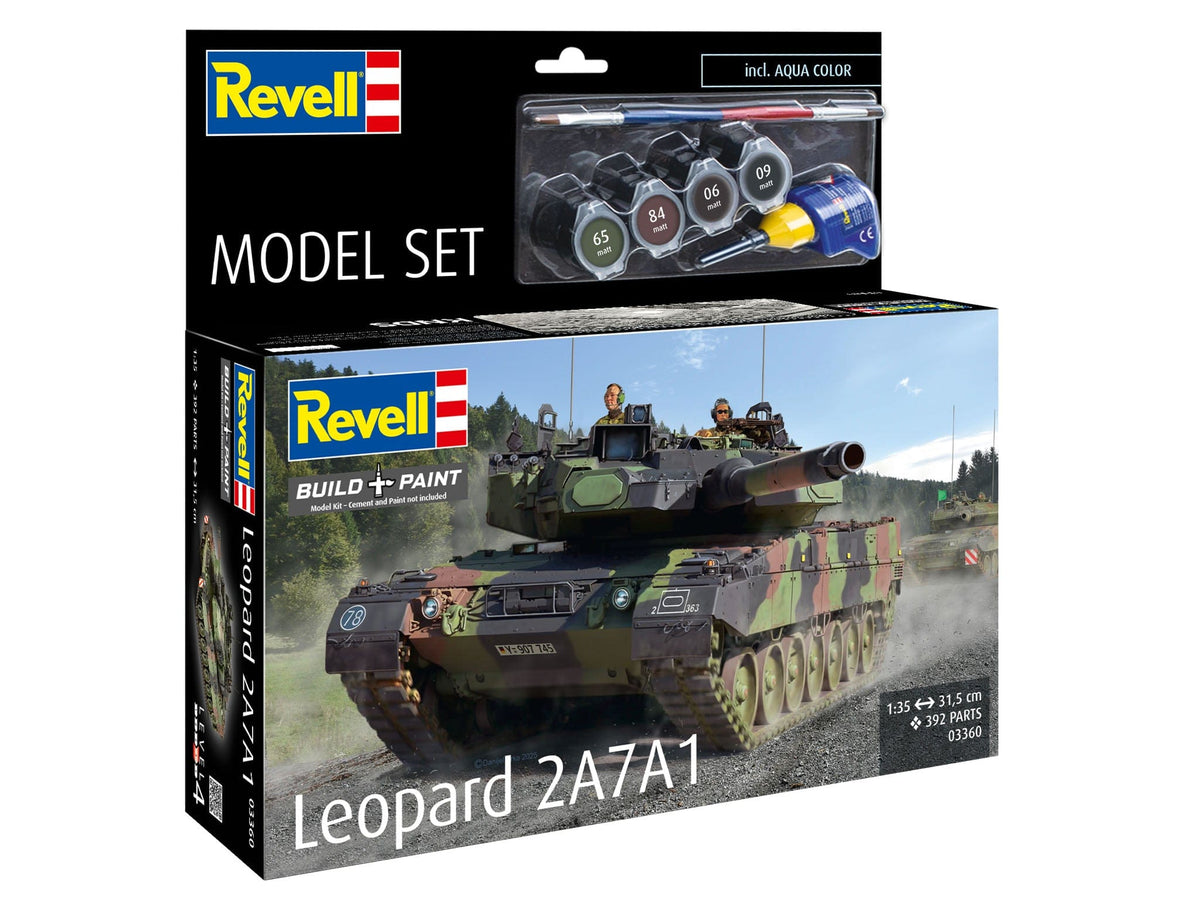 100 - Revell - 63360 - Leopard 2A7A1 [model set] - box front right angle