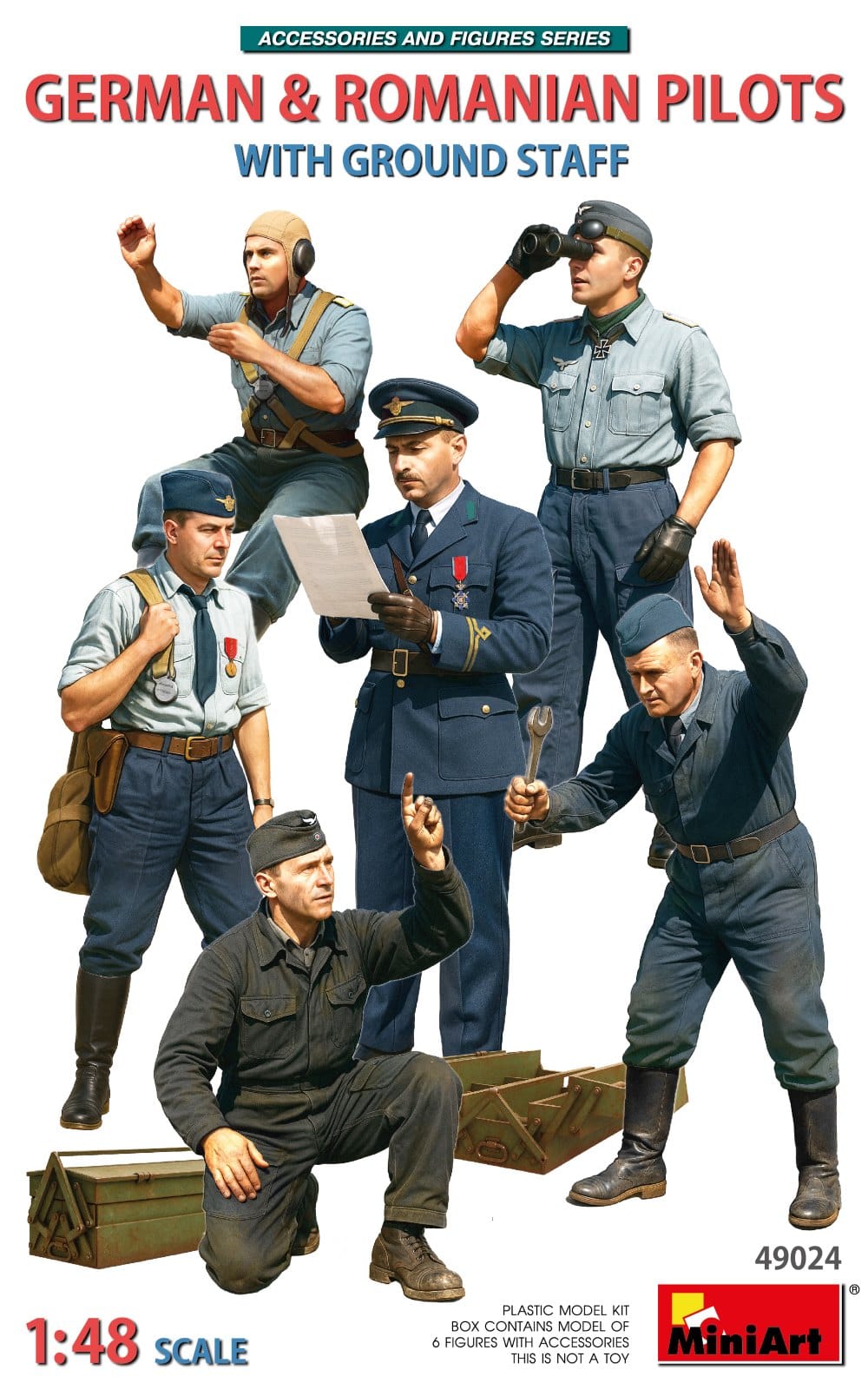 010 - Miniart - 49024 - German and Romanian Pilots with Ground Staff - primary image