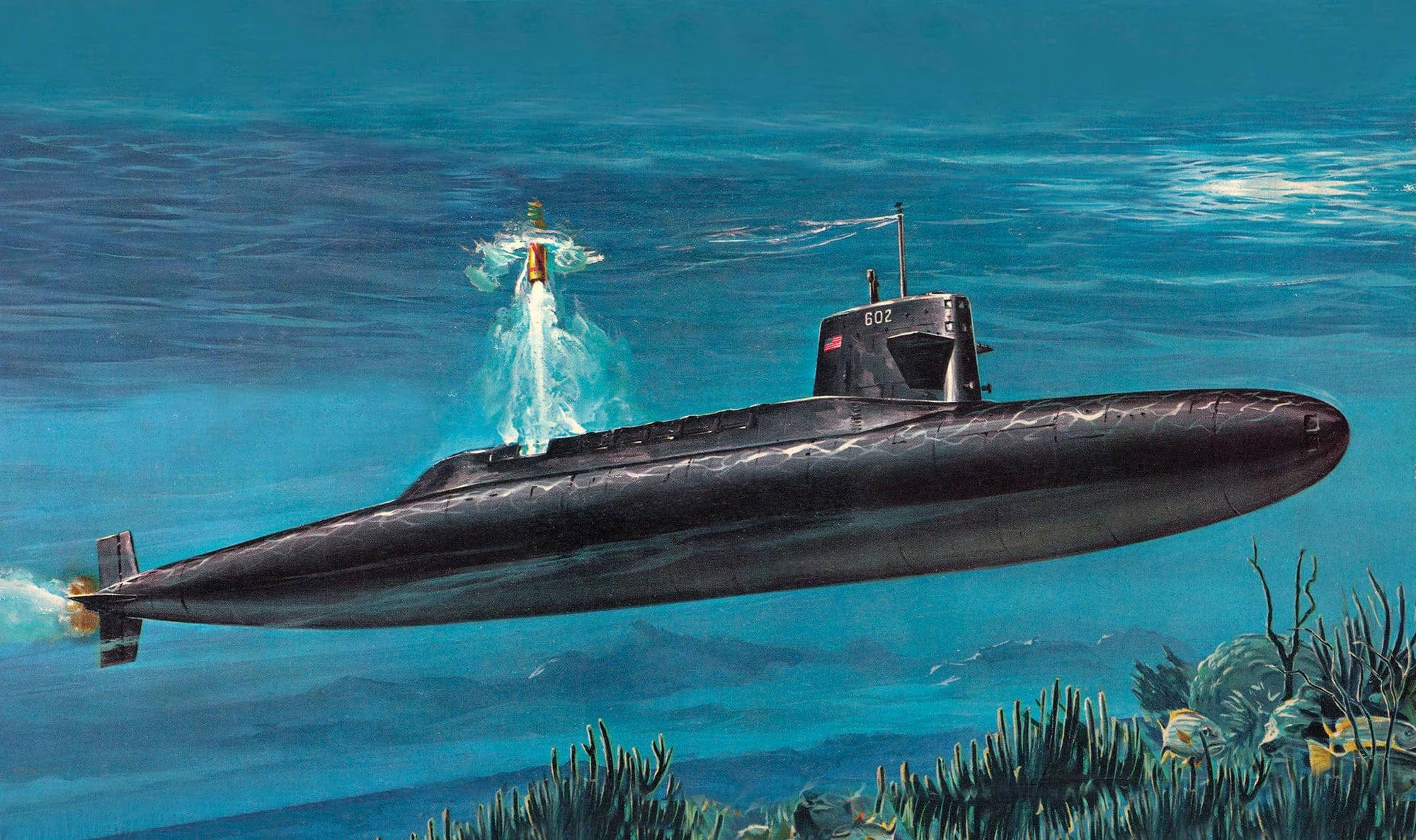 Revell - 05177 - USS Abraham Lincoln (SSBN-602) - box art