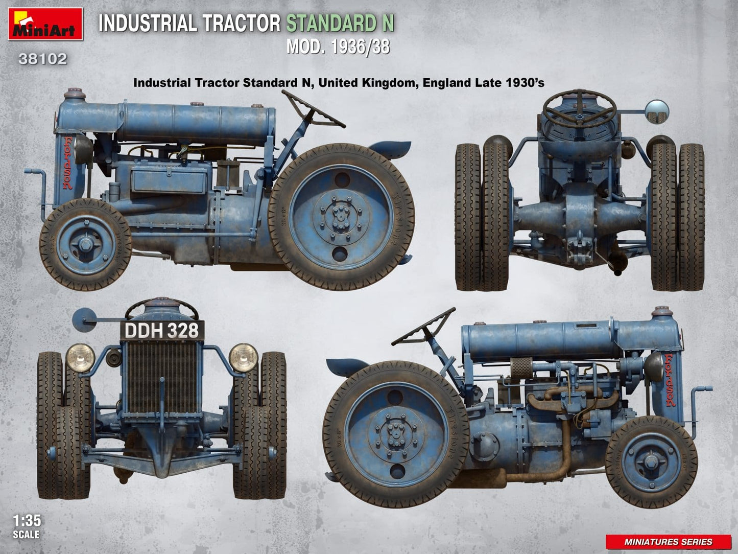 303 - Miniart - 38102 - Fordson Model N Industrial (1936-38) - paint schemes