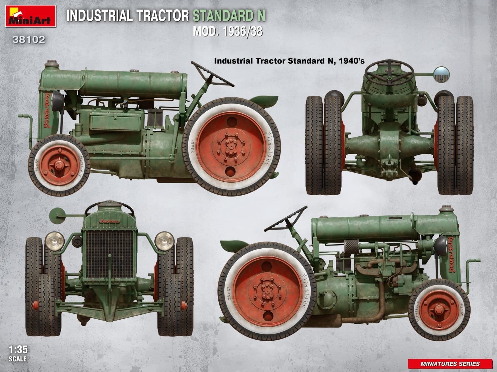 Miniart - 38102 - Fordson Model N Industrial (1936-38) - paint schemes