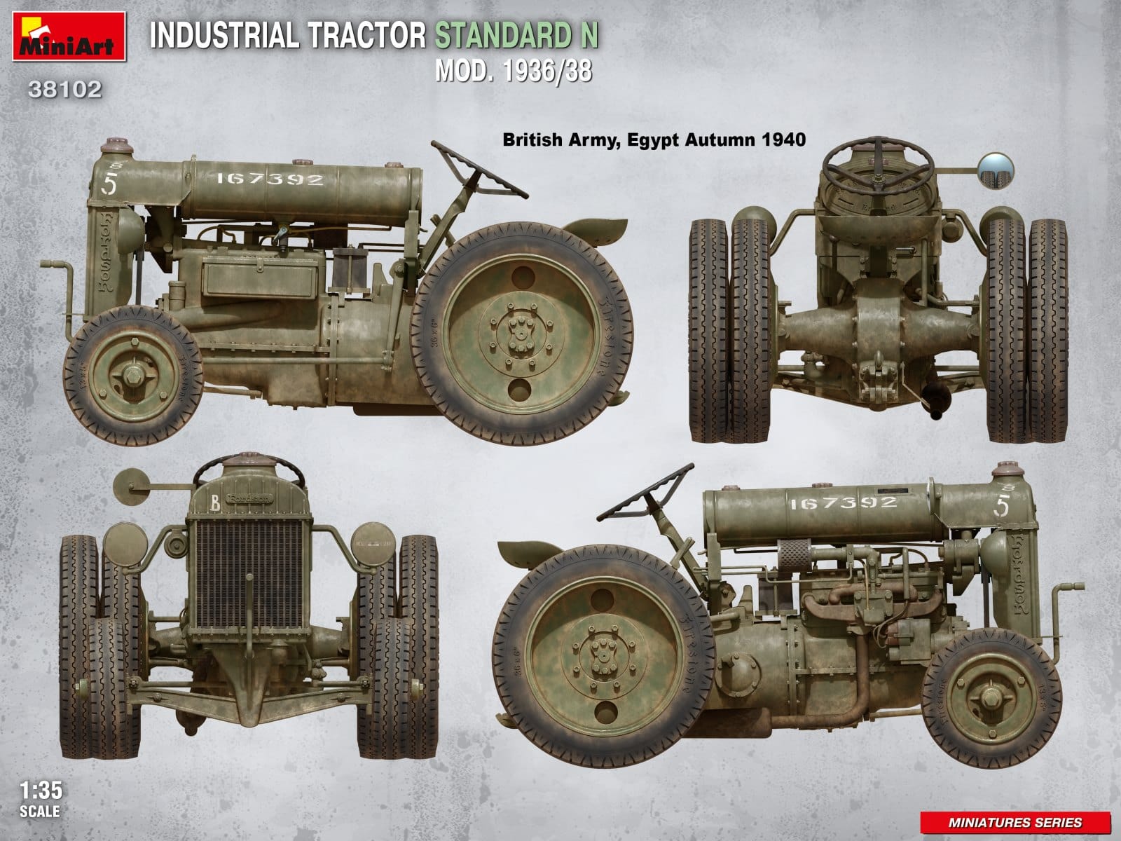 Miniart - 38102 - Fordson Model N Industrial (1936-38) - paint schemes