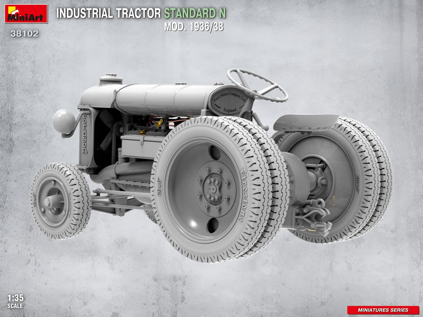 601 - Miniart - 38102 - Fordson Model N Industrial (1936-38) - unpainted model
