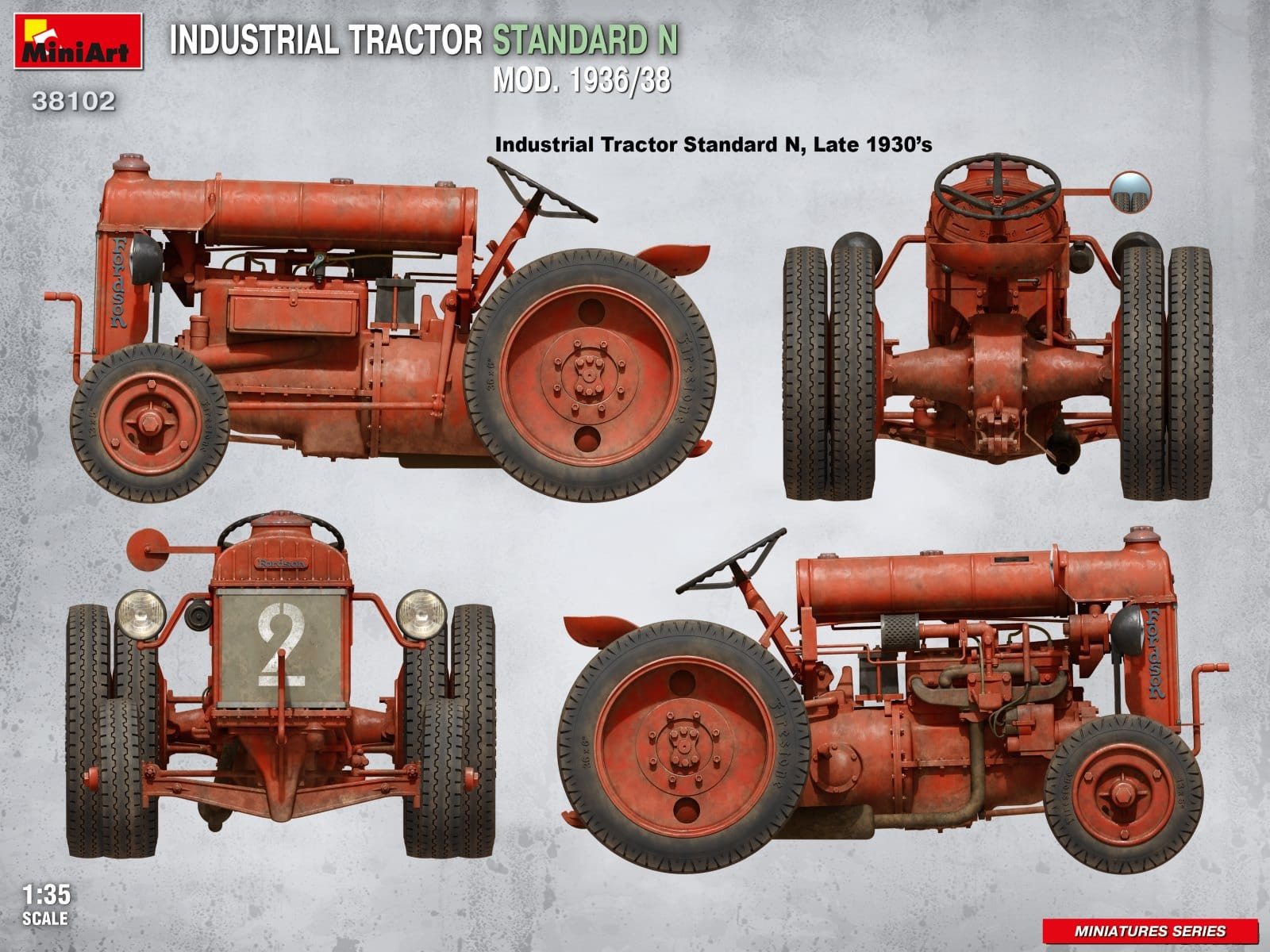 Miniart - 38102 - Fordson Model N Industrial (1936-38) - paint schemes