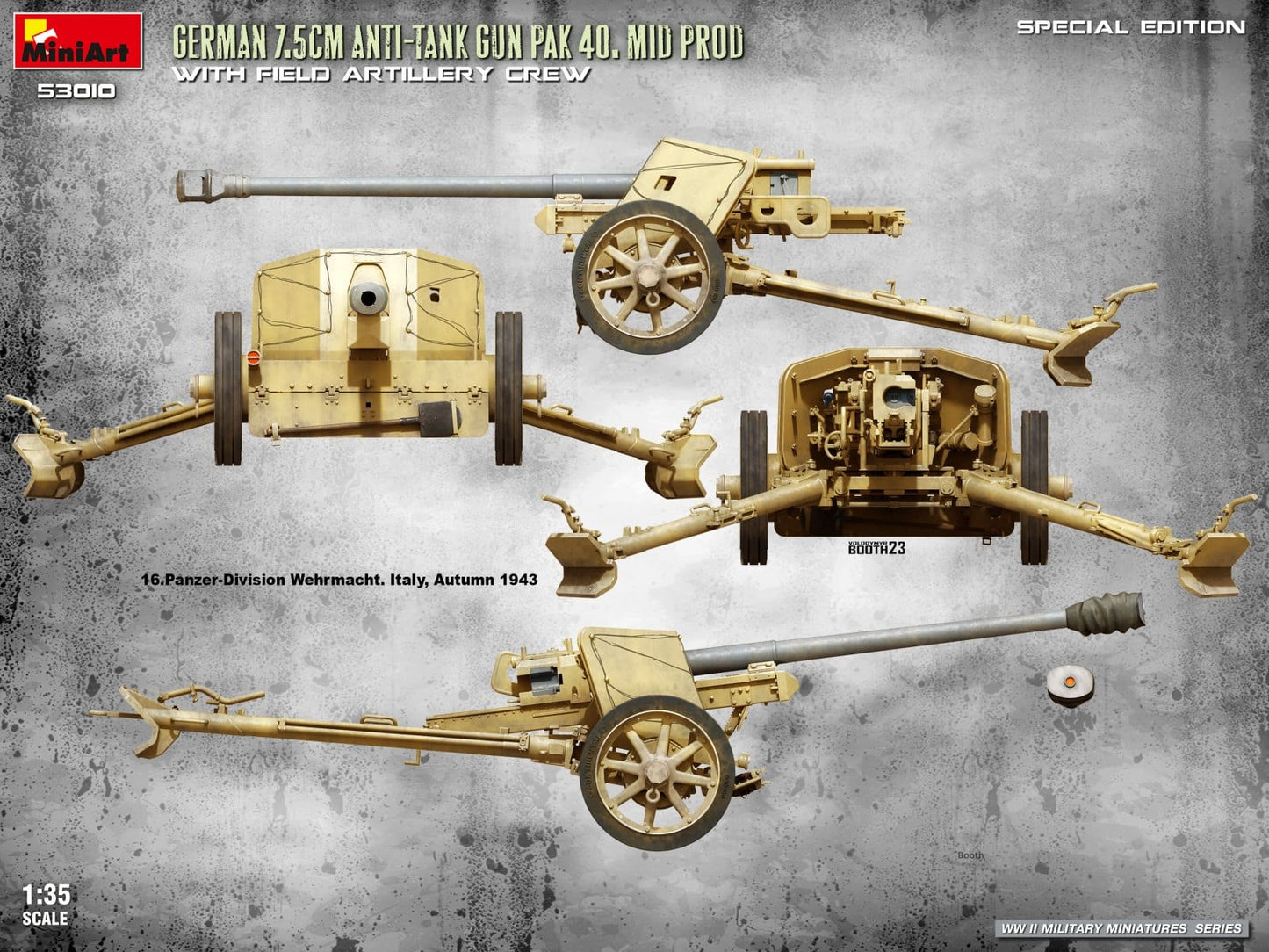 300 - Miniart - 53010 - 7.5cm PaK 40 (mid) with Crew - paint schemes