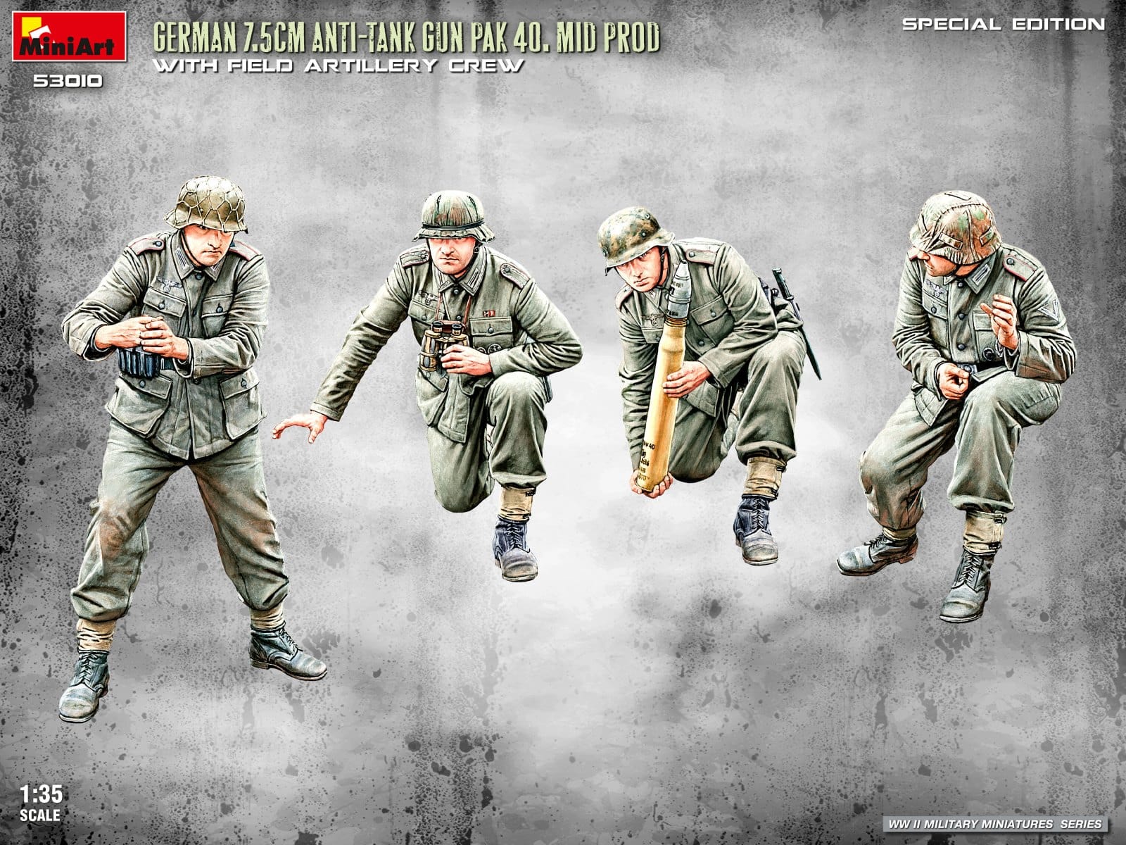 Miniart - 53010 - 7.5cm PaK 40 (mid) with Crew - paint schemes