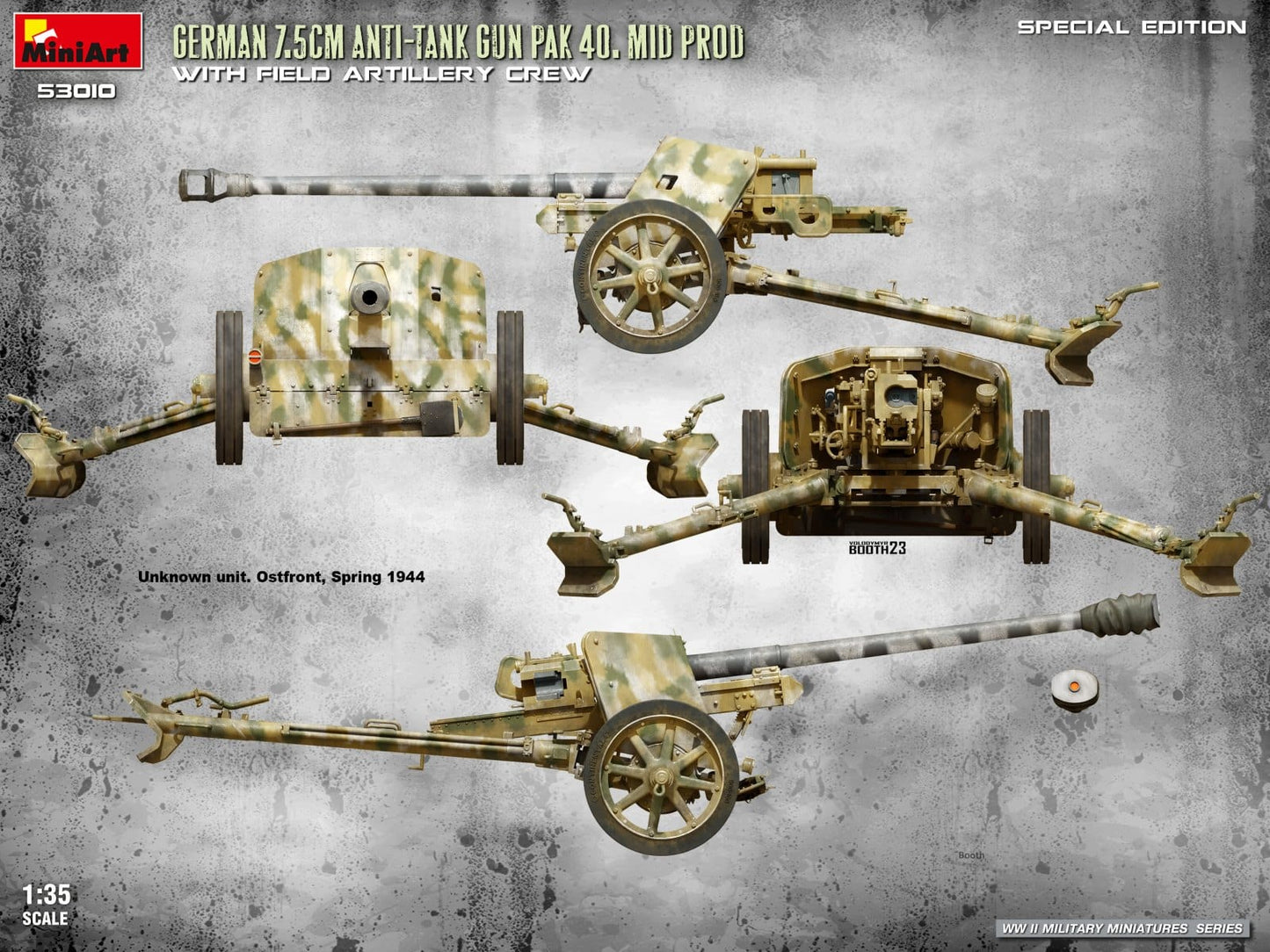 300 - Miniart - 53010 - 7.5cm PaK 40 (mid) with Crew - paint schemes