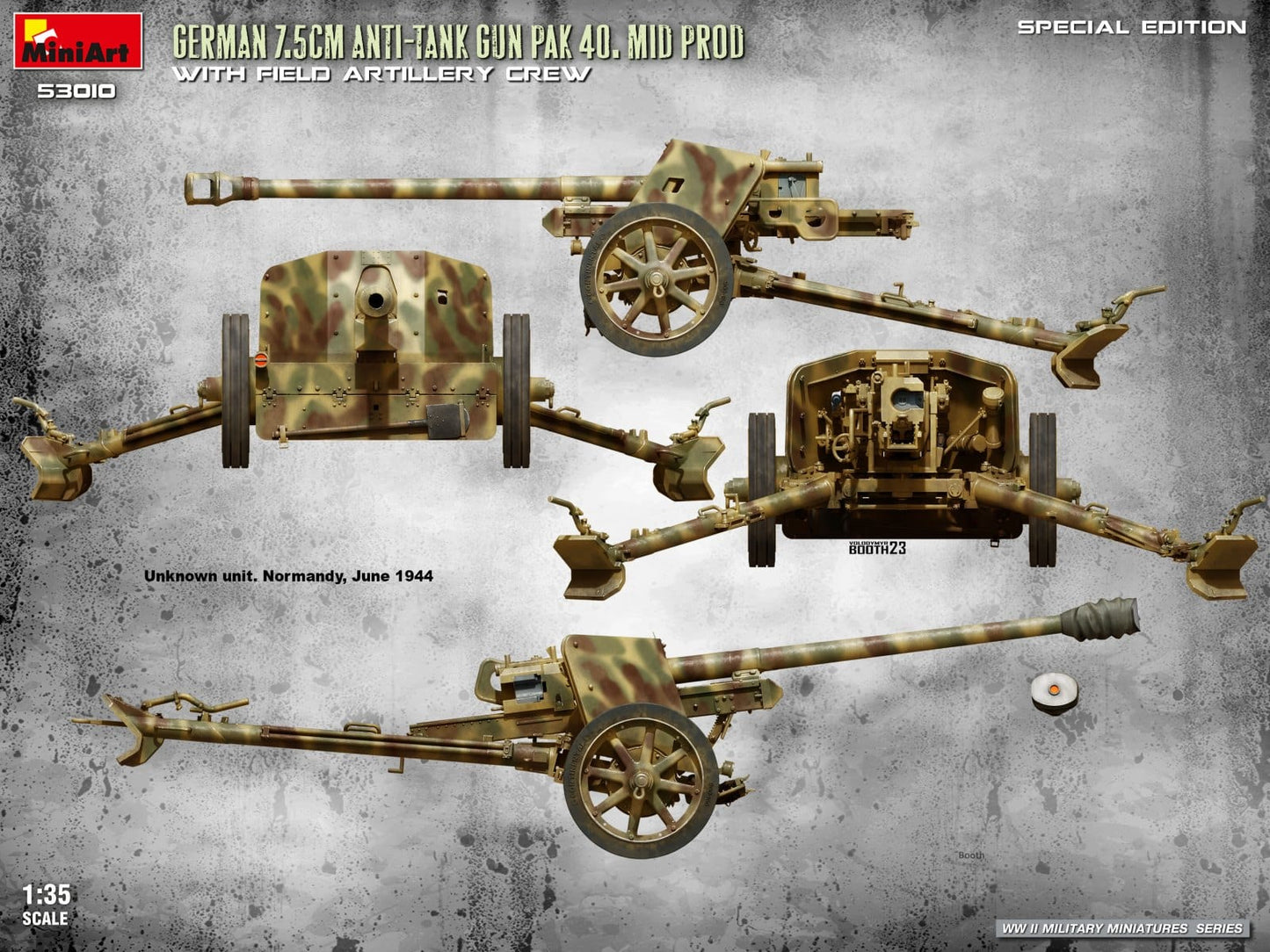 300 - Miniart - 53010 - 7.5cm PaK 40 (mid) with Crew - paint schemes
