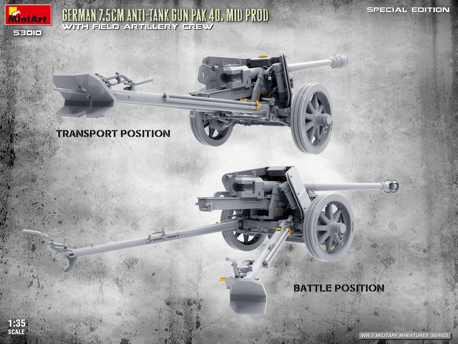 Miniart - 53010 - 7.5cm PaK 40 (mid) with Crew - digital model