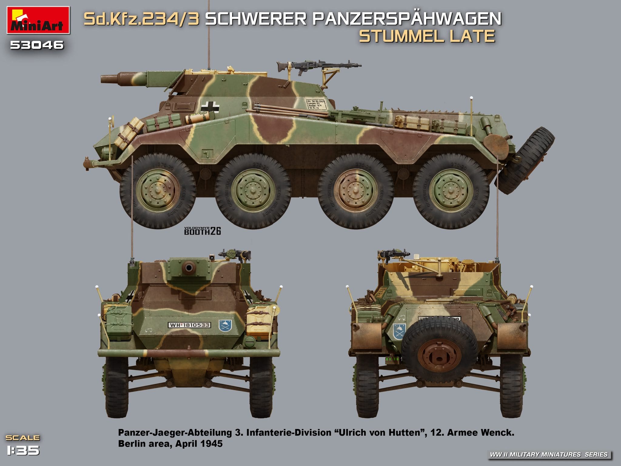 Miniart - 53046 - Sd.Kfz. 234/3 (late) - paint schemes