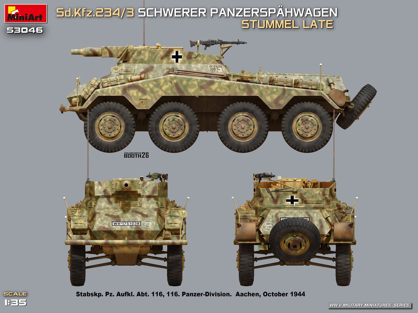 302 - Miniart - 53046 - Sd.Kfz. 234/3 (late) - paint schemes