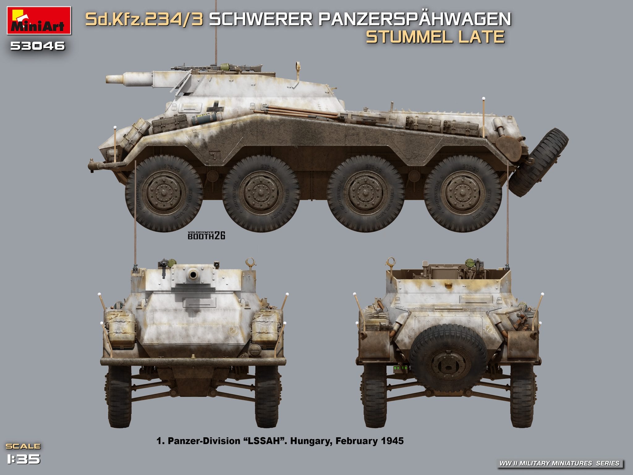 Miniart - 53046 - Sd.Kfz. 234/3 (late) - paint schemes