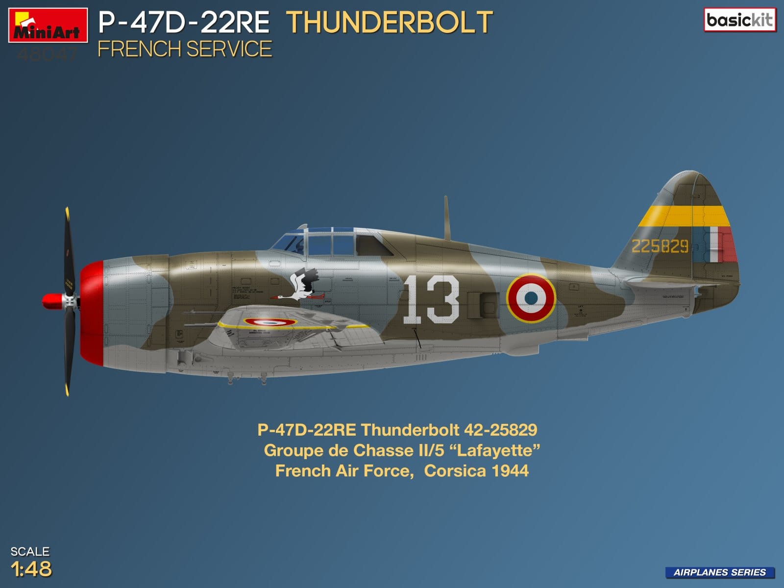 Miniart - 48047 - Republic P-47D-22RE Thunderbolt Razorback - paint schemes