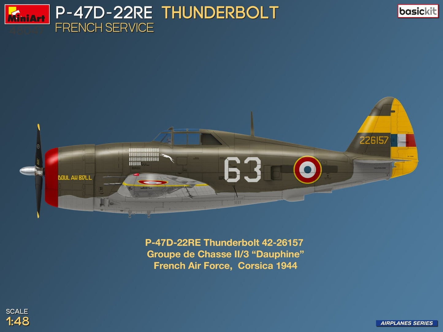 300 - Miniart - 48047 - Republic P-47D-22RE Thunderbolt Razorback - paint schemes
