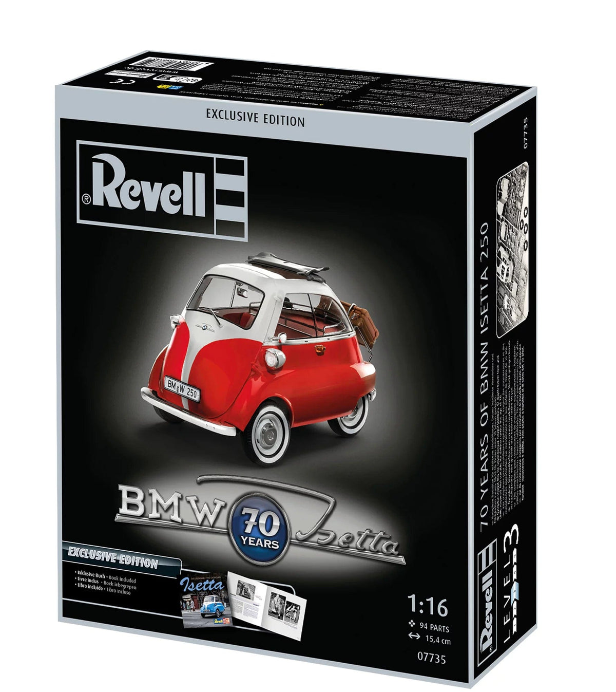 100 - Revell - 07735 - BMW Isetta 250 ‘70 Years’ - box front right angle