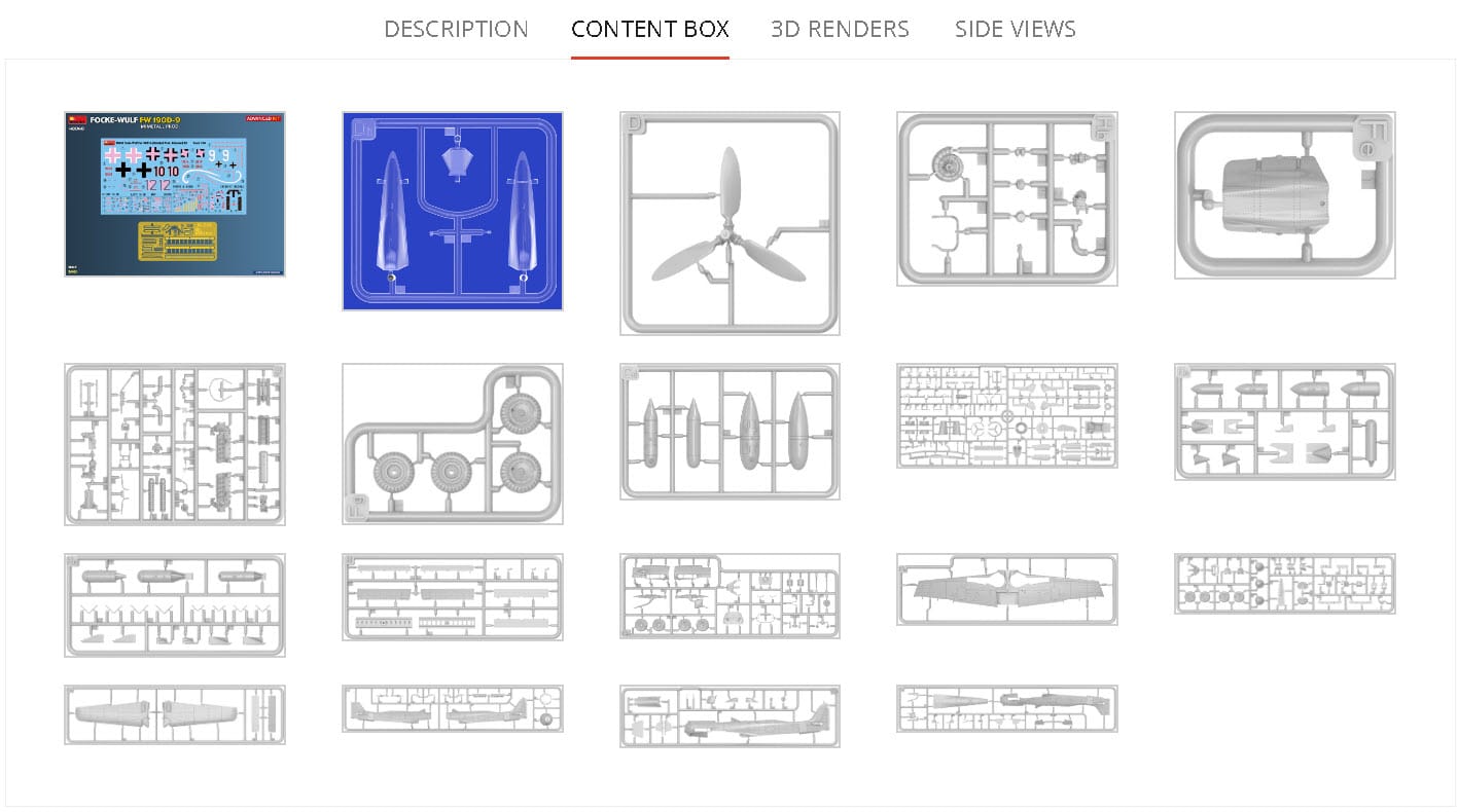 200 - Miniart - 48048 - Focke-Wulf Fw 190 D-9 Mimetall - sprue
