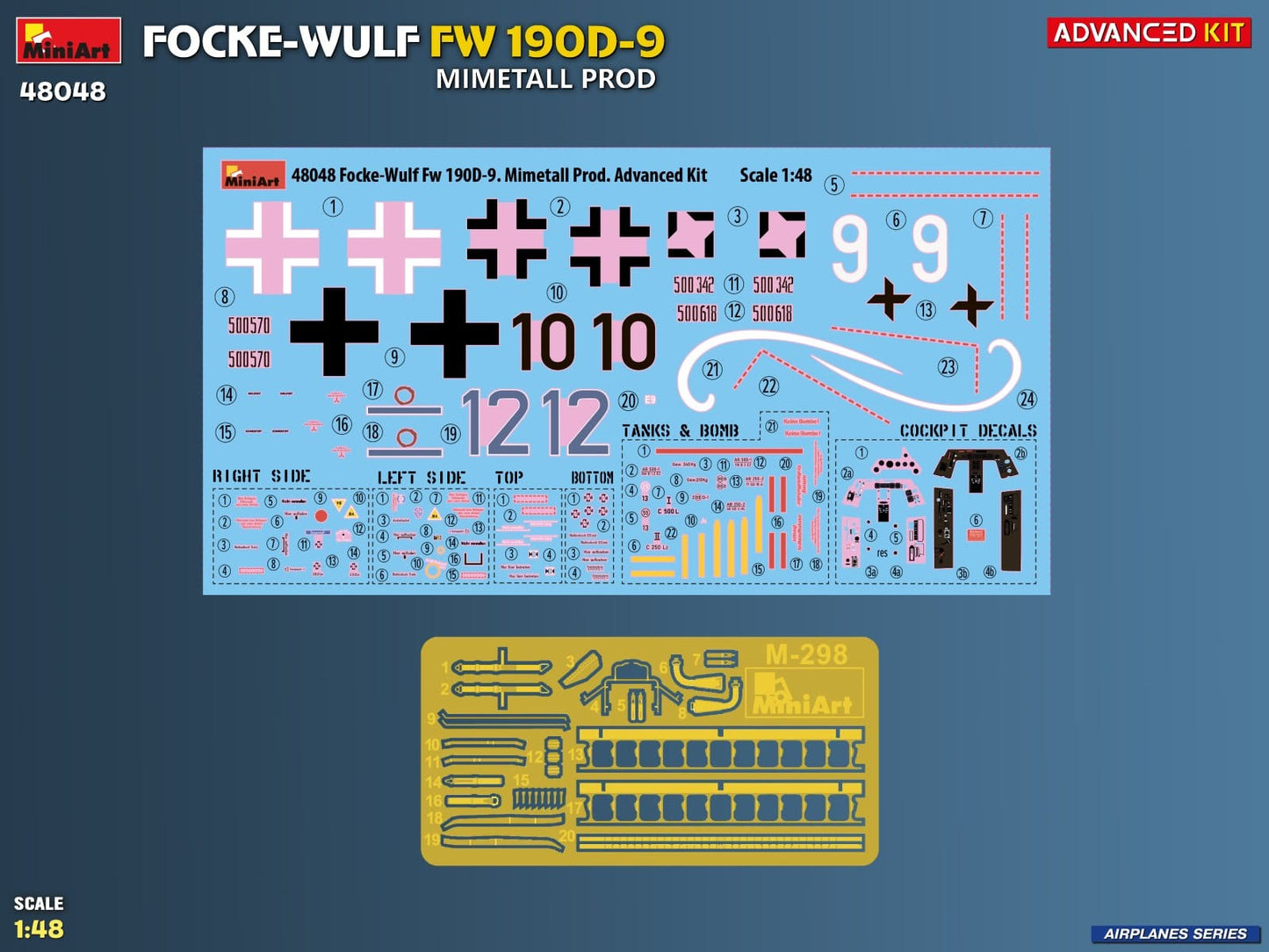 400 - Miniart - 48048 - Focke-Wulf Fw 190 D-9 Mimetall - decals