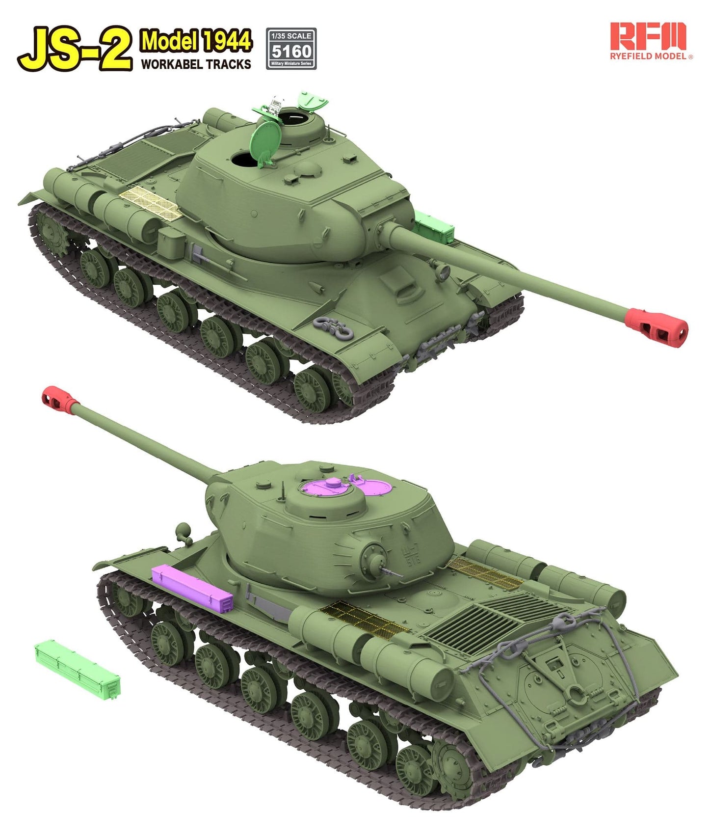 501 - Rye Field Model - 5160 - IS-2 obr. 1944 - digital model