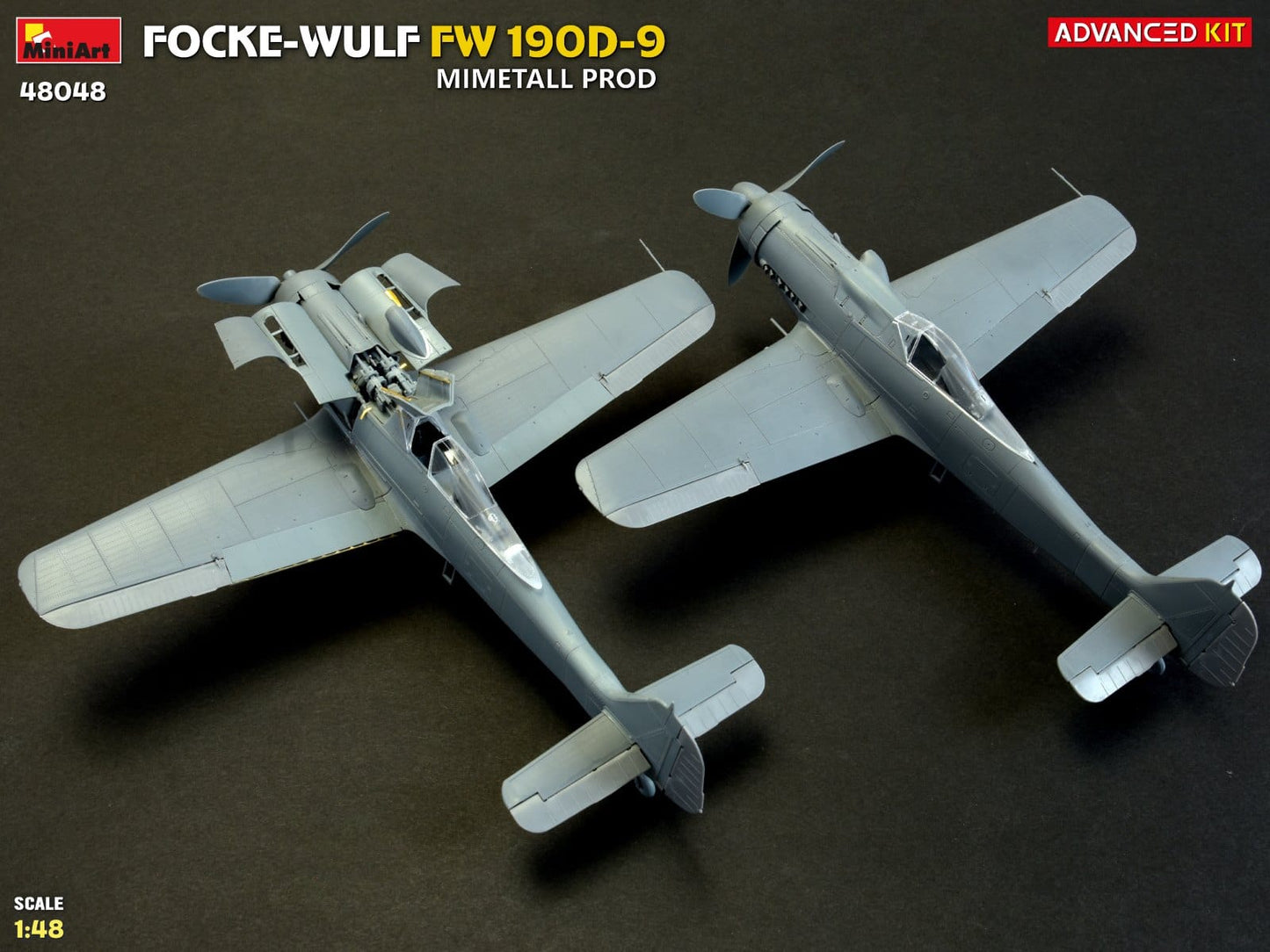 600 - Miniart - 48048 - Focke-Wulf Fw 190 D-9 Mimetall - unpainted model