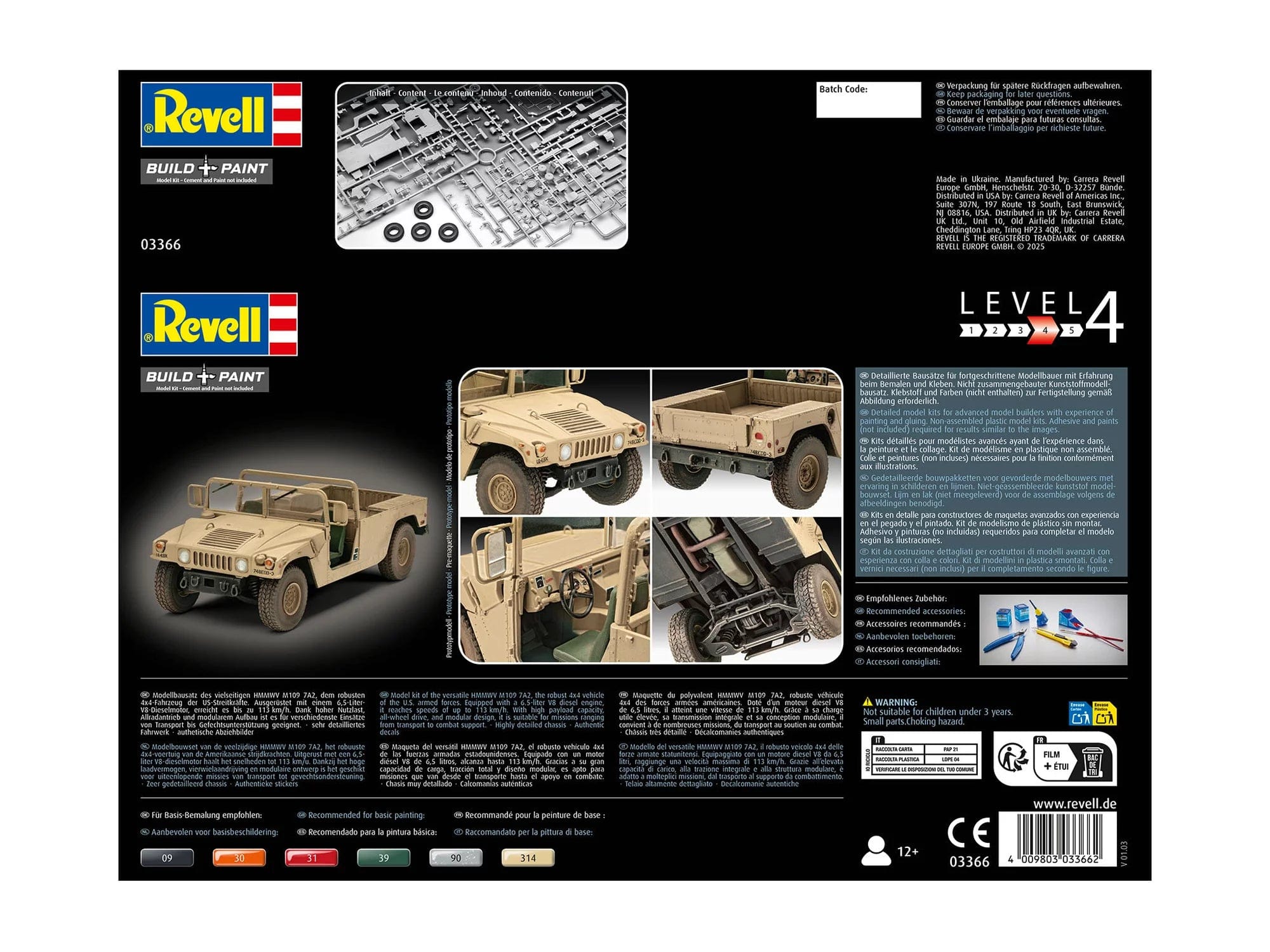 Revell - 03366 - HMMWV Humvee M1097A2 - box rear