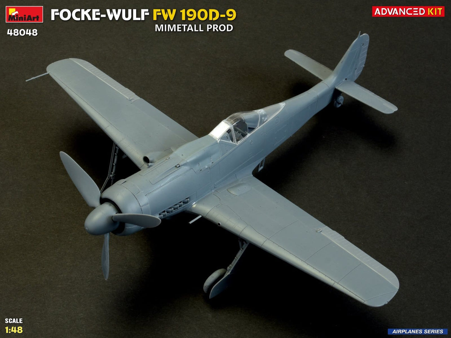 609 - Miniart - 48048 - Focke-Wulf Fw 190 D-9 Mimetall - unpainted model