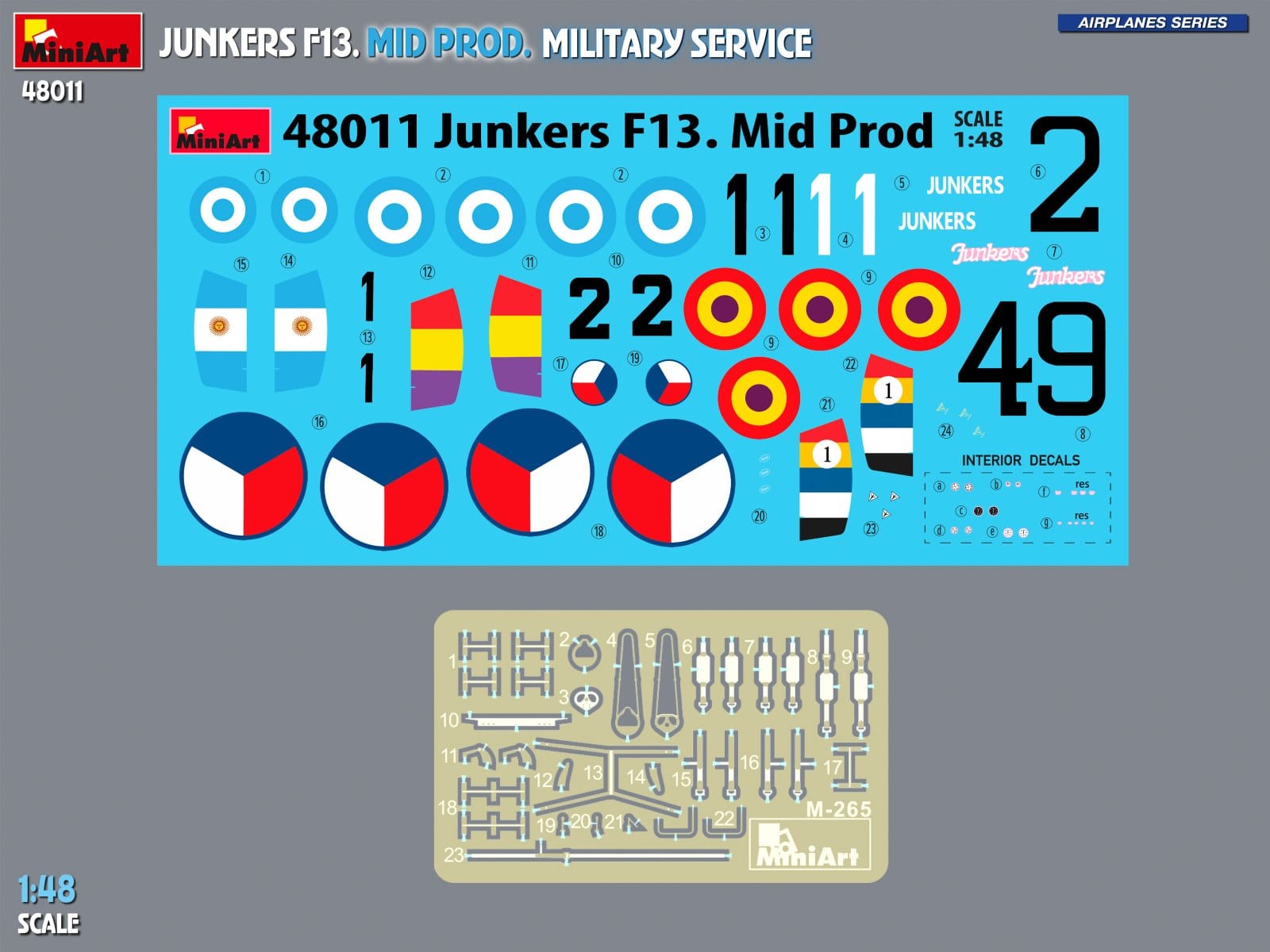 Miniart - 48011 - Junkers F13 (mid) - decals