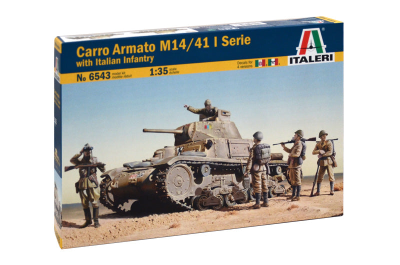 Carro Armato M14/41 I Serie avec l'infanterie italienne