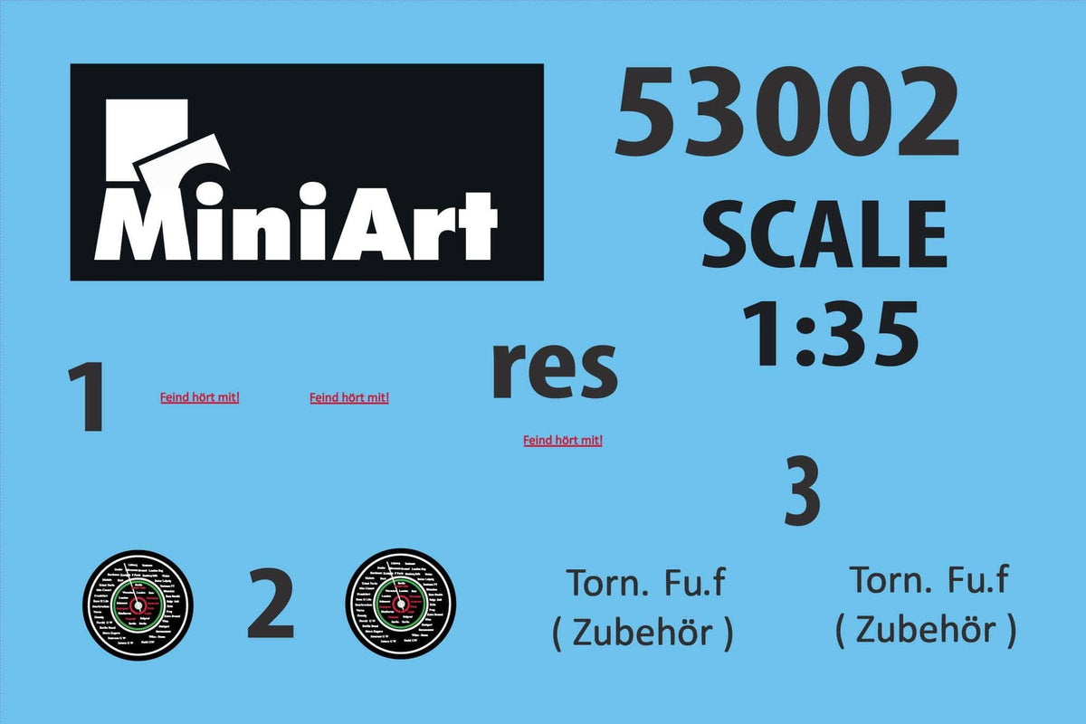 400 - Miniart - 53002 - German Field Communications Point - decals