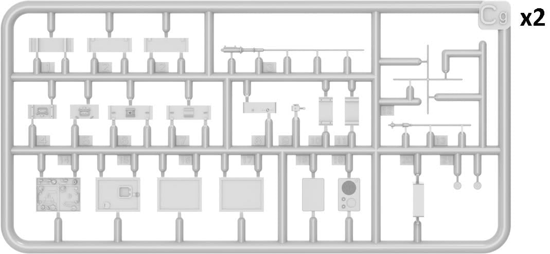 Miniart - 53002 - German Field Communications Point - sprue
