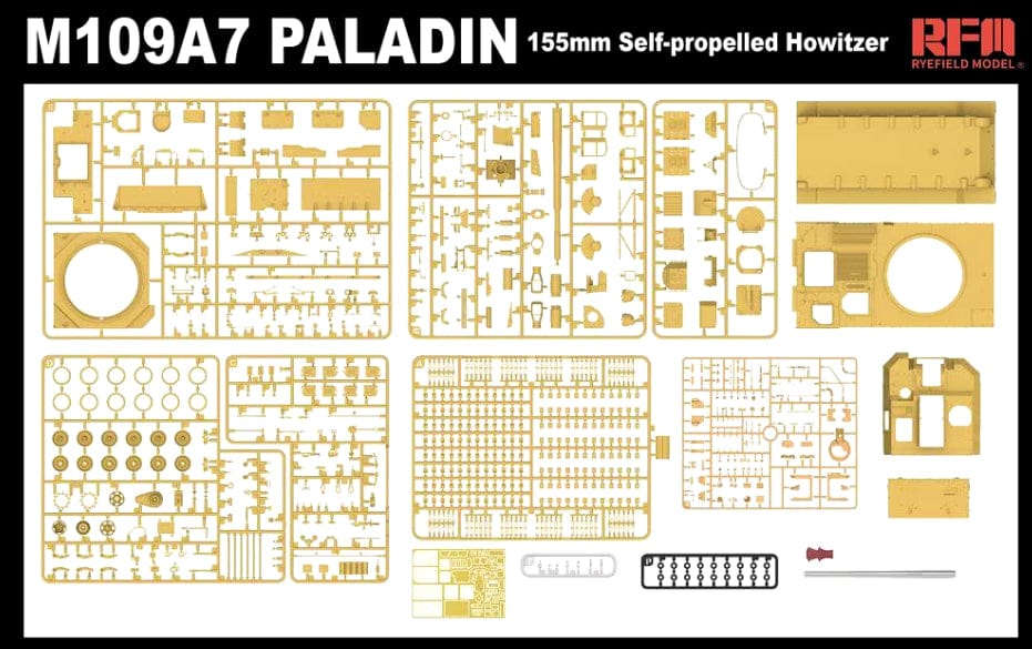 200 - Rye Field Model - 5129 - M109A7 Paladin - sprue