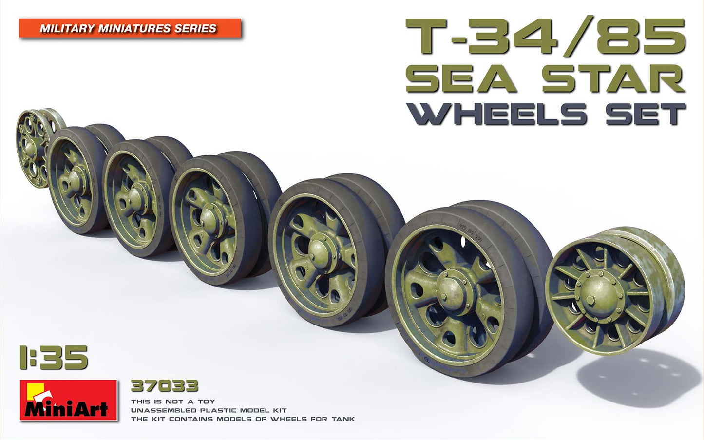 010 - Miniart - 37033 - T-34-85 ‘Sea Star’ Wheels Set - primary image