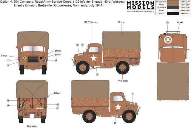 303 - Gecko Models - 35GM0096 - Bedford OXD 4x2 GS (Metal Body) - paint schemes