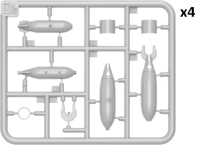 200 - Miniart - 49023 - British Bombs - sprue