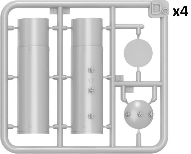 Miniart - 49023 - British Bombs - sprue