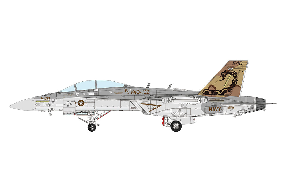 paint schemes - Aircraft piloted by CAPT Jeff Craig and weapon system officer CAPT Tom Slais, VAQ-132 ‘Scorpions‘ Electronic Attack Squadron, Operation Odyssey Dawn, 2011