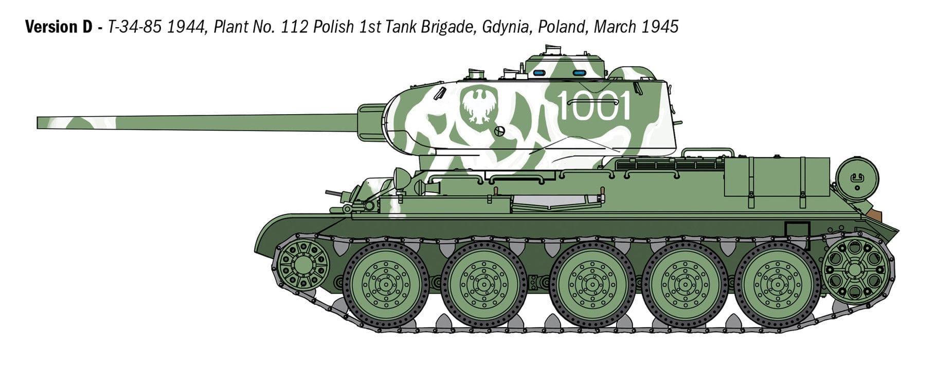 Italeri - 6758 - T-34-85 obr. 1944 Zavod 112 - paint schemes